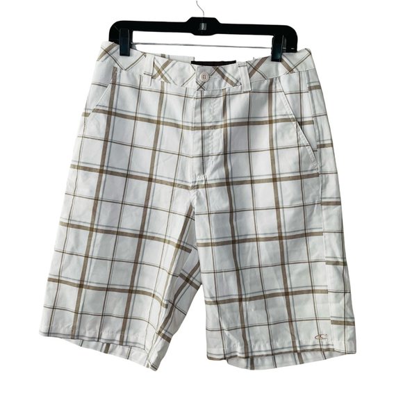 O'Neill Other - O'Neill Mens White Checkered Brown Shorts  Size: 32